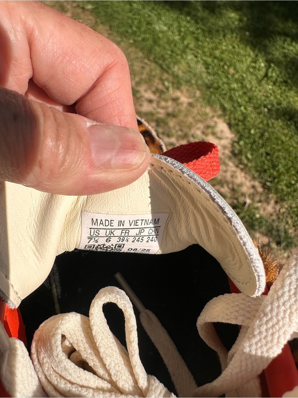 adidas womens Leopard-Print Sneakers with Red and white laces. - Picture 2 of 4